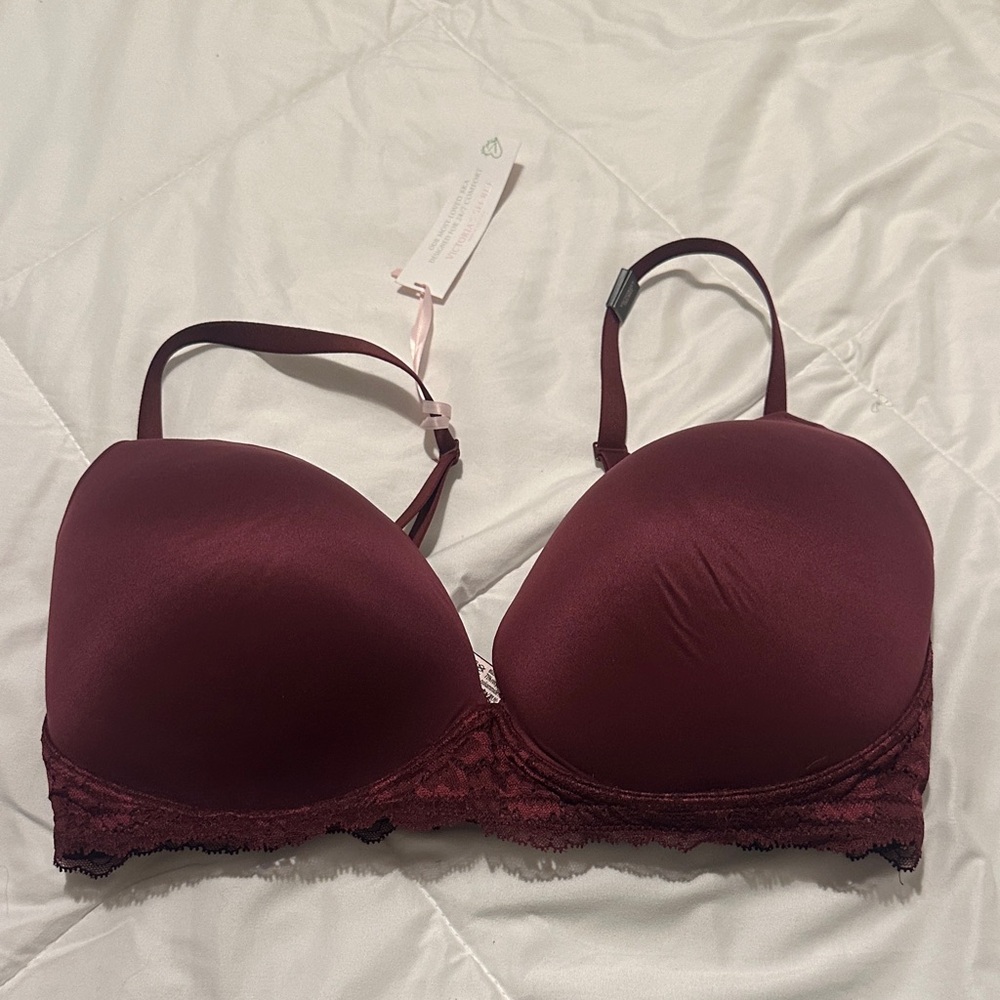 Victoria's Secret Deep Red Lace Bra maternity